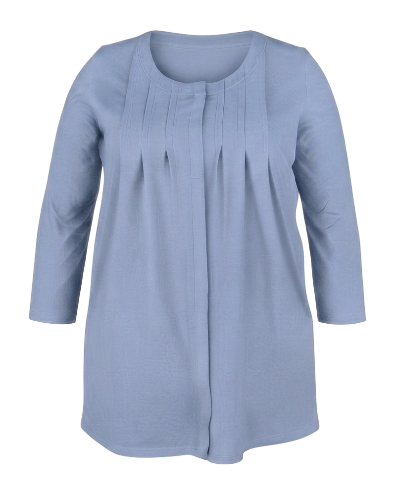 Pleated garment in french blue